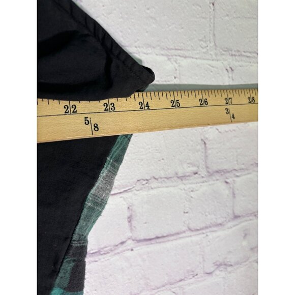 Vintage Khazana Womens Green Black Plaid Patchwork Sleeveless Button-Up Vest - Picture 8 of 10